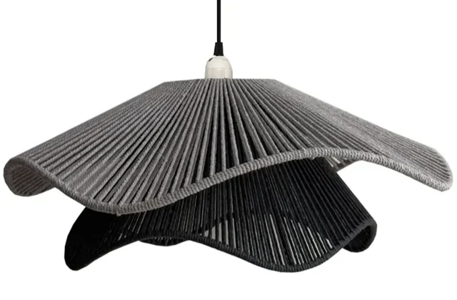 لوستر رافیا ، Two-piece rafia chandelier